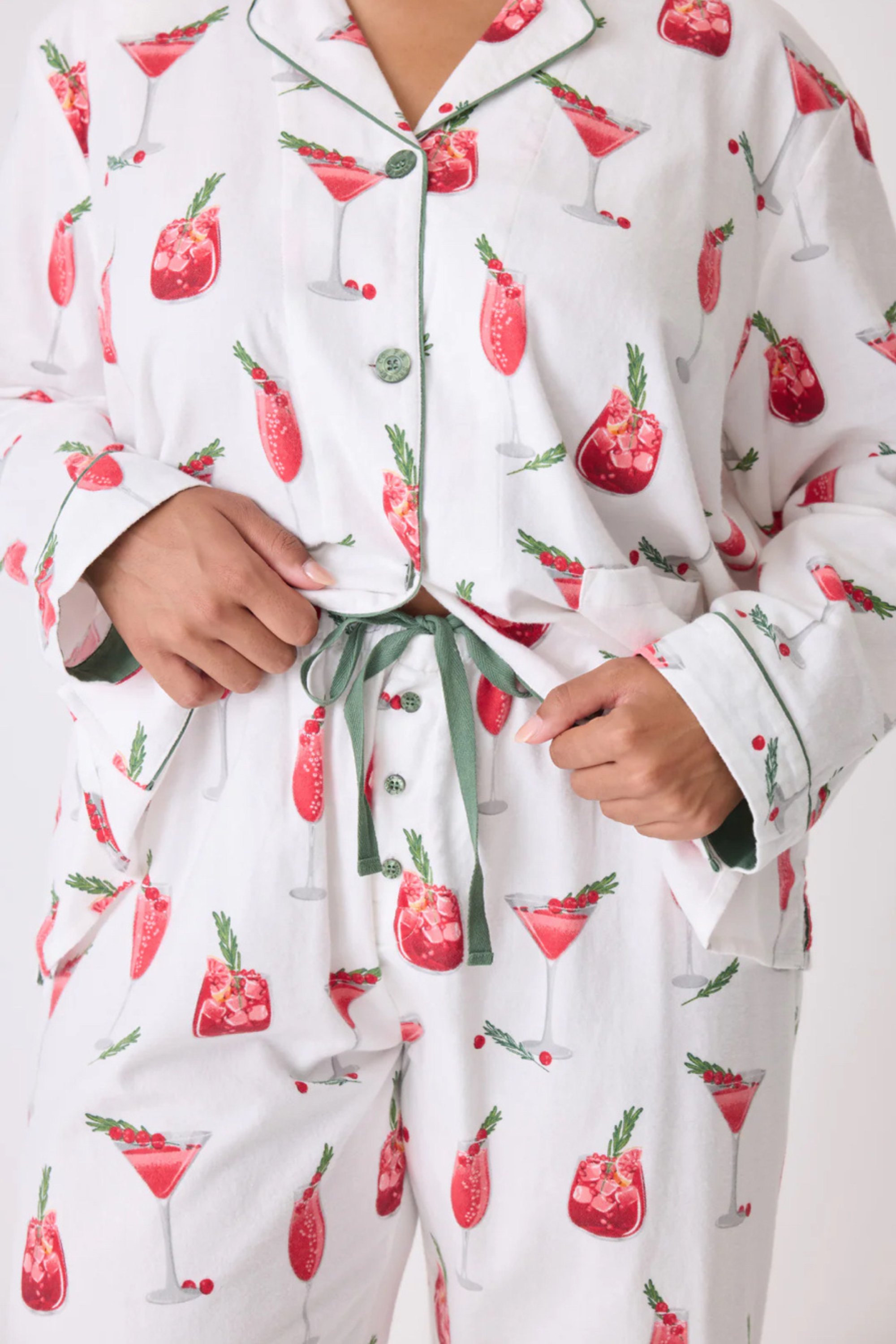 Cranberries & Cocktails Flannel PJ Set-Loungewear Set-Vixen Collection, Day Spa and Women's Boutique Located in Seattle, Washington