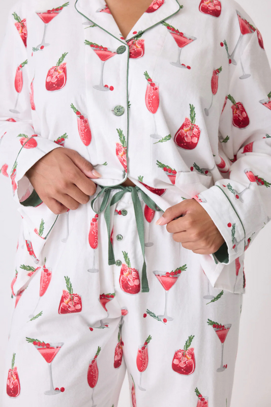 Cranberries & Cocktails Flannel PJ Set – Vixen Collection