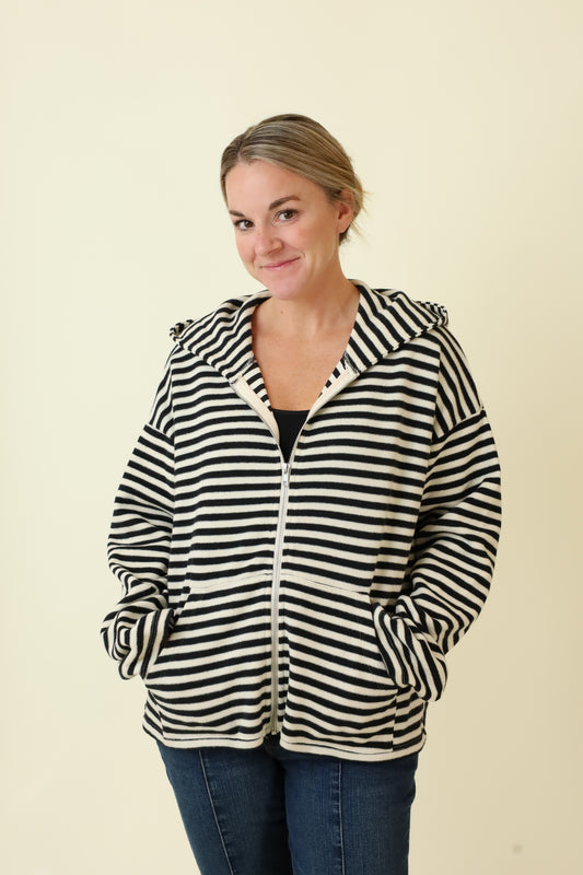 Midnight Tide Zip Up-Sweatshirts-Vixen Collection, Day Spa and Women's Boutique Located in Seattle, Washington