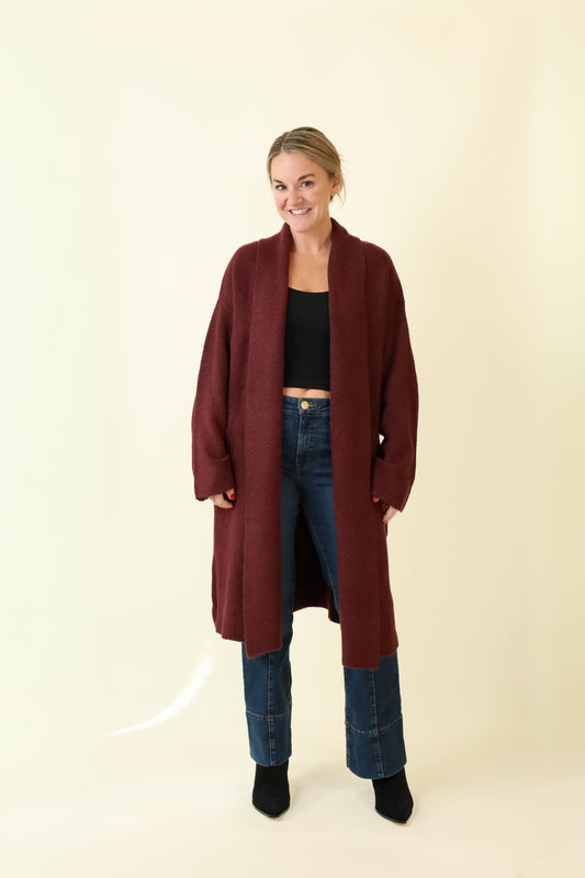 Longline Duster Sweater-Sweaters-Vixen Collection, Day Spa and Women's Boutique Located in Seattle, Washington