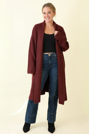 Longline Duster Sweater-Sweaters-Vixen Collection, Day Spa and Women's Boutique Located in Seattle, Washington