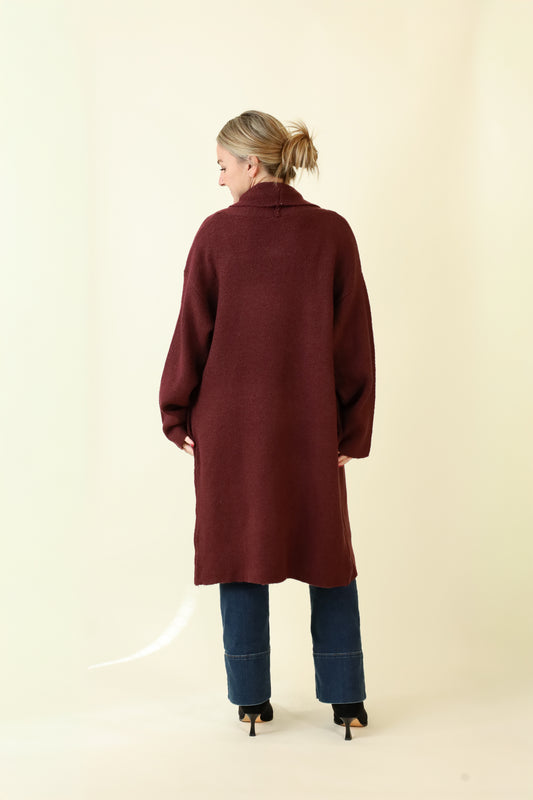 Longline Duster Sweater-Sweaters-Vixen Collection, Day Spa and Women's Boutique Located in Seattle, Washington