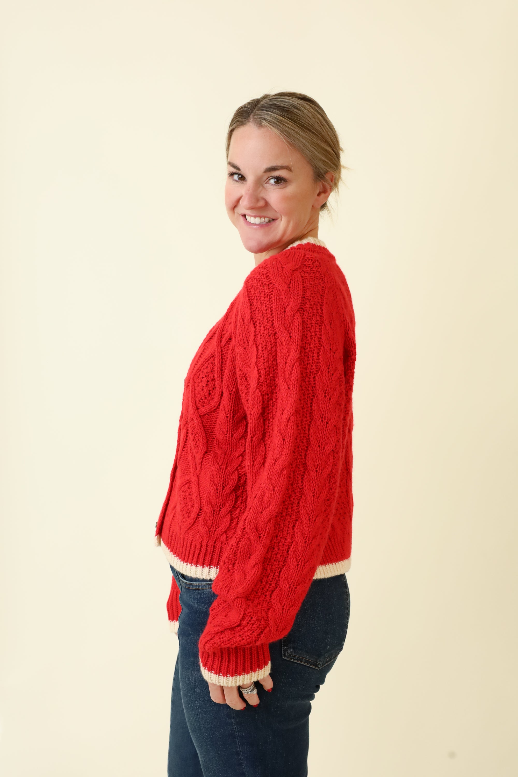 Twofold Cable Cardigan-Sweaters-Vixen Collection, Day Spa and Women's Boutique Located in Seattle, Washington