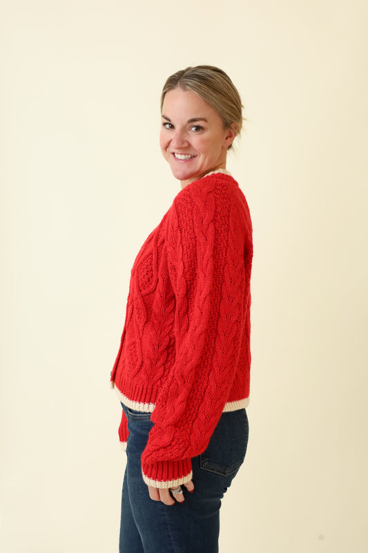 Twofold Cable Cardigan-Sweaters-Vixen Collection, Day Spa and Women's Boutique Located in Seattle, Washington