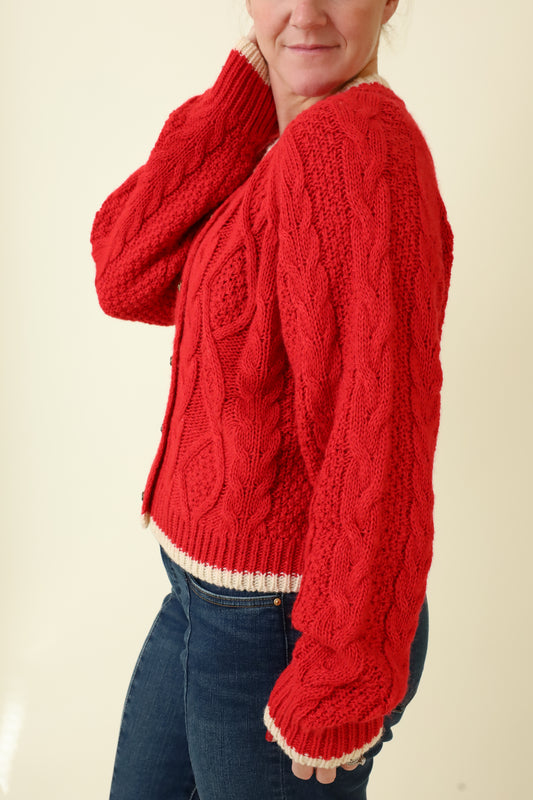 Twofold Cable Cardigan-Sweaters-Vixen Collection, Day Spa and Women's Boutique Located in Seattle, Washington