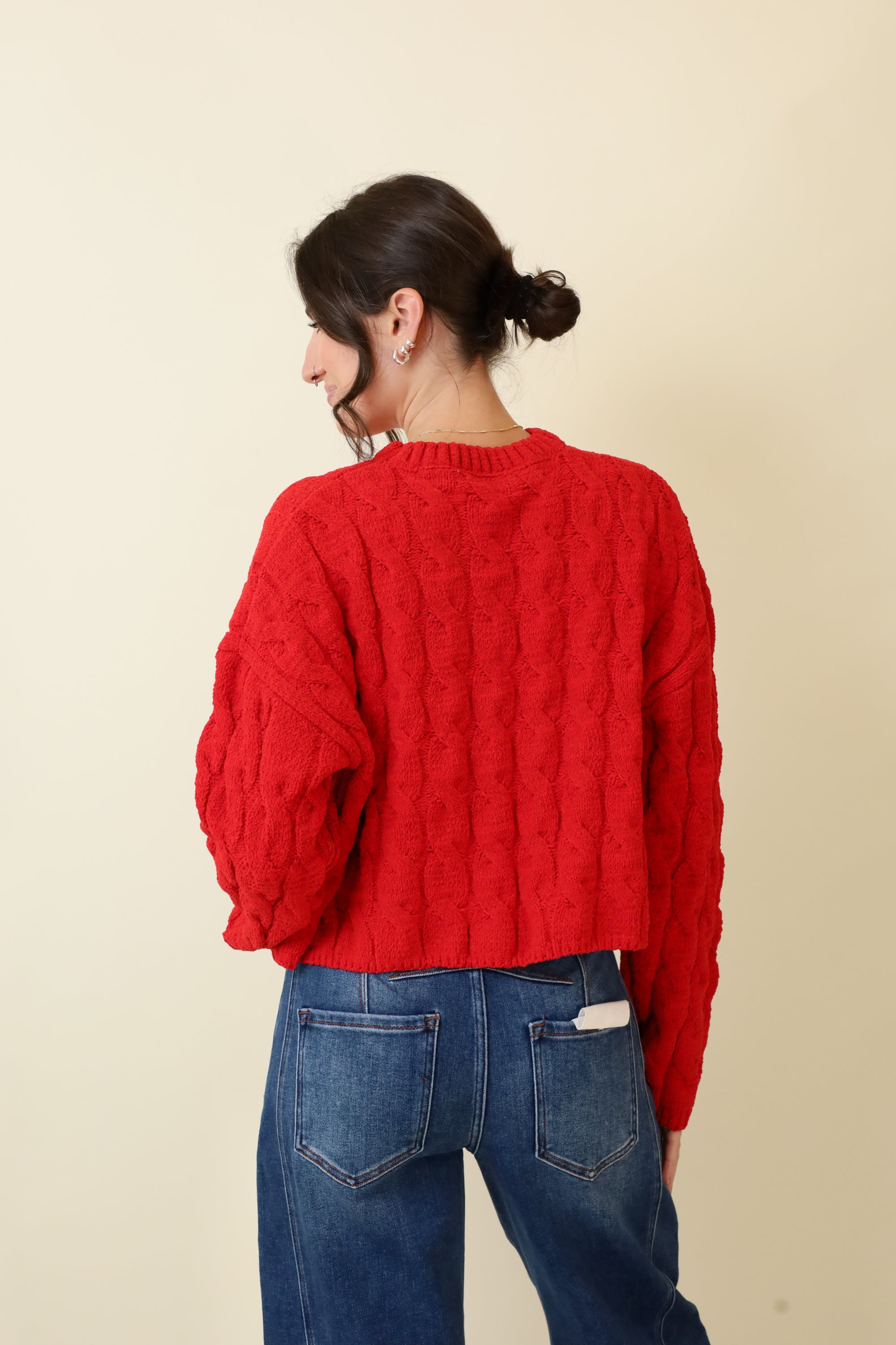 Charlotte Cable Sweater-Sweaters-Vixen Collection, Day Spa and Women's Boutique Located in Seattle, Washington