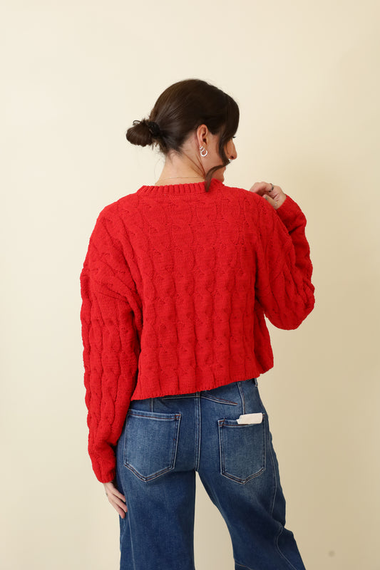 Charlotte Cable Sweater-Sweaters-Vixen Collection, Day Spa and Women's Boutique Located in Seattle, Washington