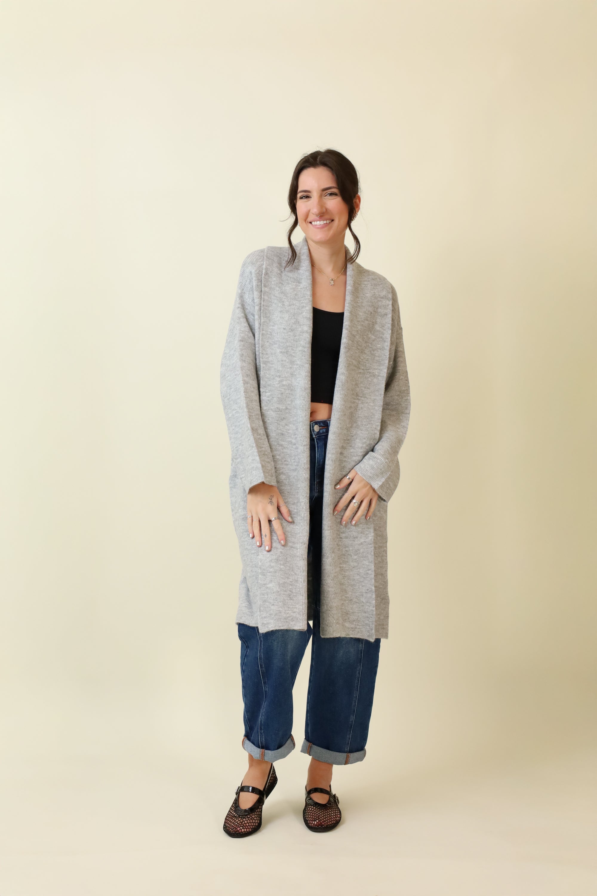 Longline Duster Sweater-Sweaters-Vixen Collection, Day Spa and Women's Boutique Located in Seattle, Washington