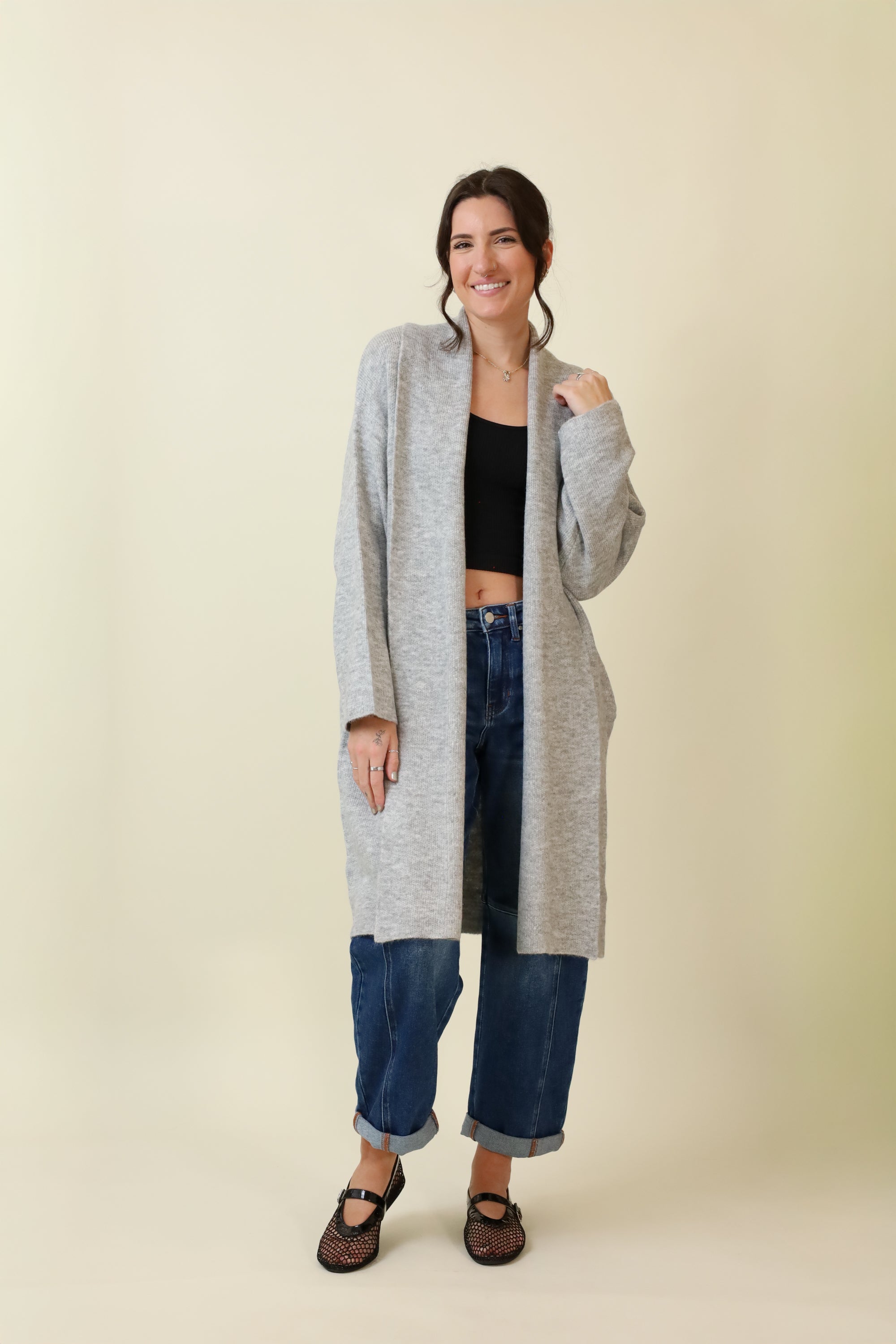 Longline Duster Sweater-Sweaters-Vixen Collection, Day Spa and Women's Boutique Located in Seattle, Washington
