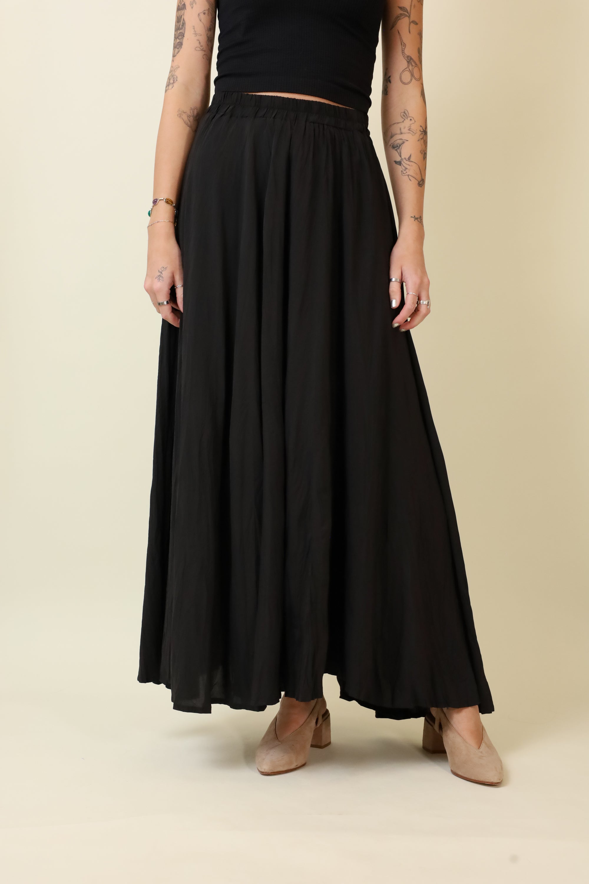 Lissa Crinkled Maxi Skirt-Skirts-Vixen Collection, Day Spa and Women's Boutique Located in Seattle, Washington