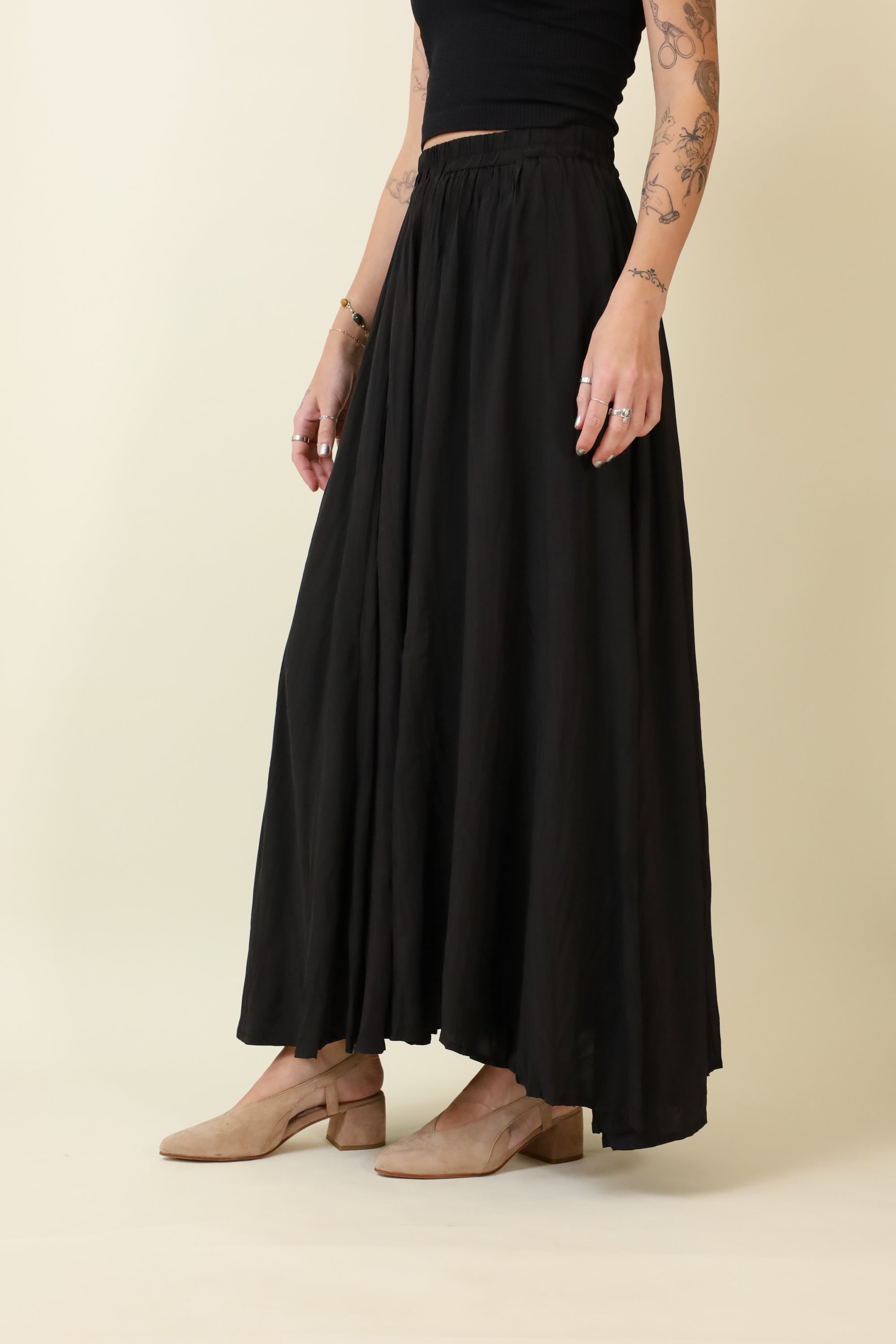 Lissa Crinkled Maxi Skirt-Skirts-Vixen Collection, Day Spa and Women's Boutique Located in Seattle, Washington