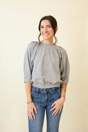 Silver Drift Pullover Top-Long Sleeves-Vixen Collection, Day Spa and Women's Boutique Located in Seattle, Washington