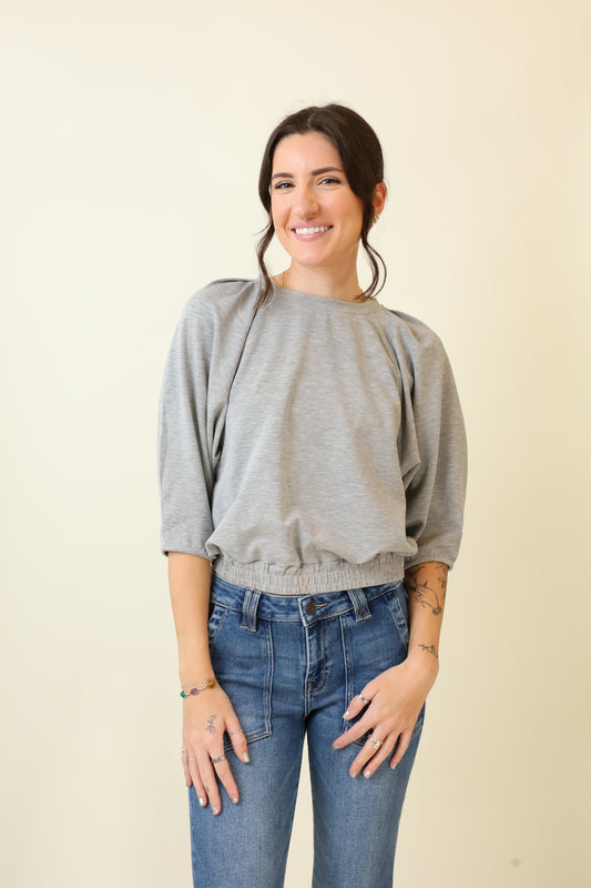 Silver Drift Pullover Top-Long Sleeves-Vixen Collection, Day Spa and Women's Boutique Located in Seattle, Washington