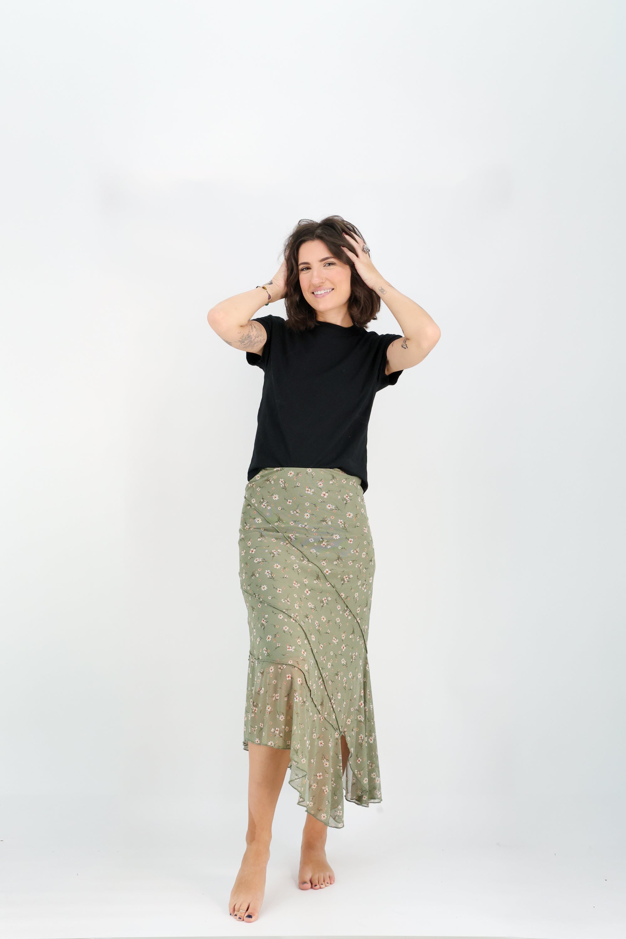 Ditsy Daisy Skirt-Skirts-Vixen Collection, Day Spa and Women's Boutique Located in Seattle, Washington