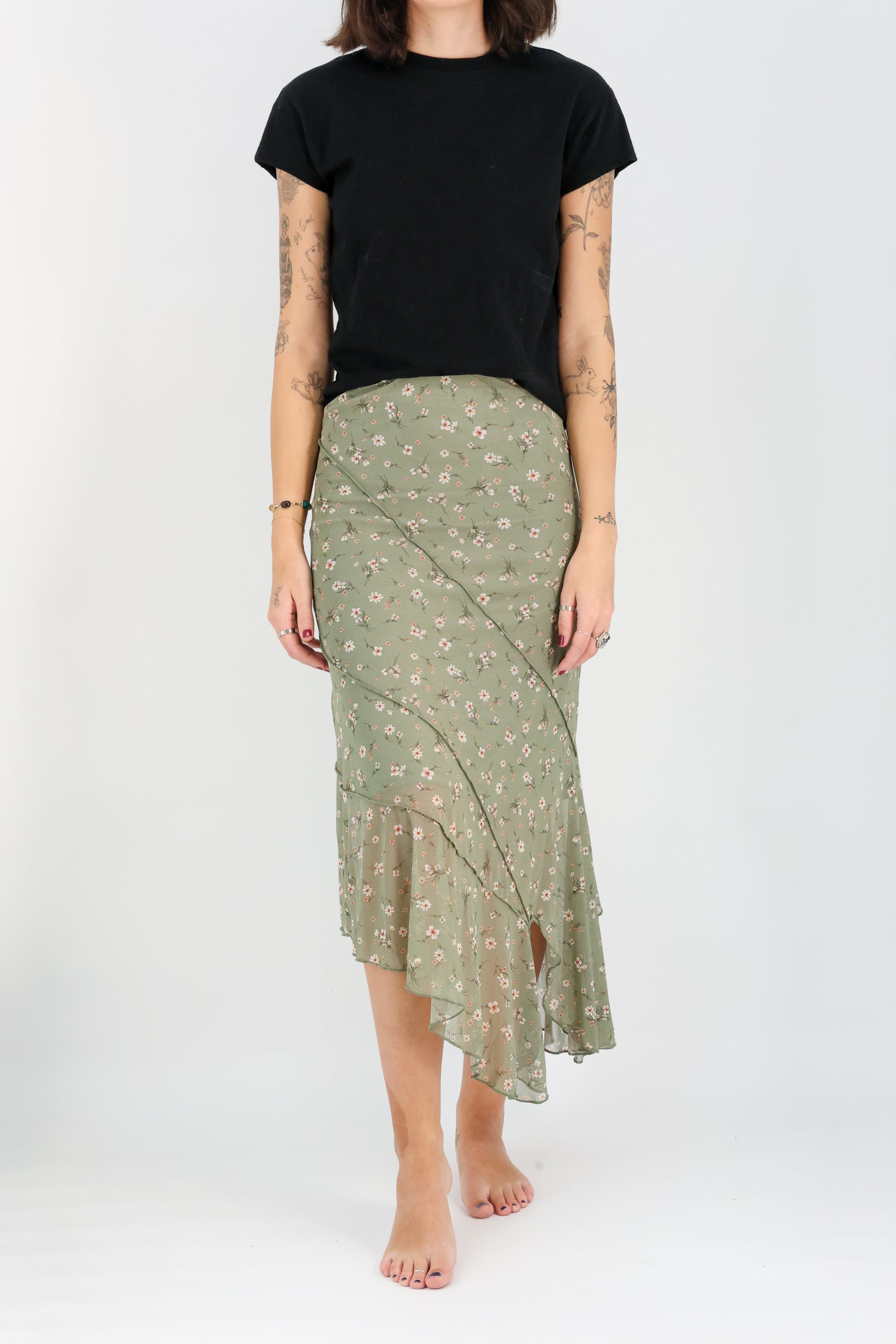 Ditsy Daisy Skirt-Skirts-Vixen Collection, Day Spa and Women's Boutique Located in Seattle, Washington