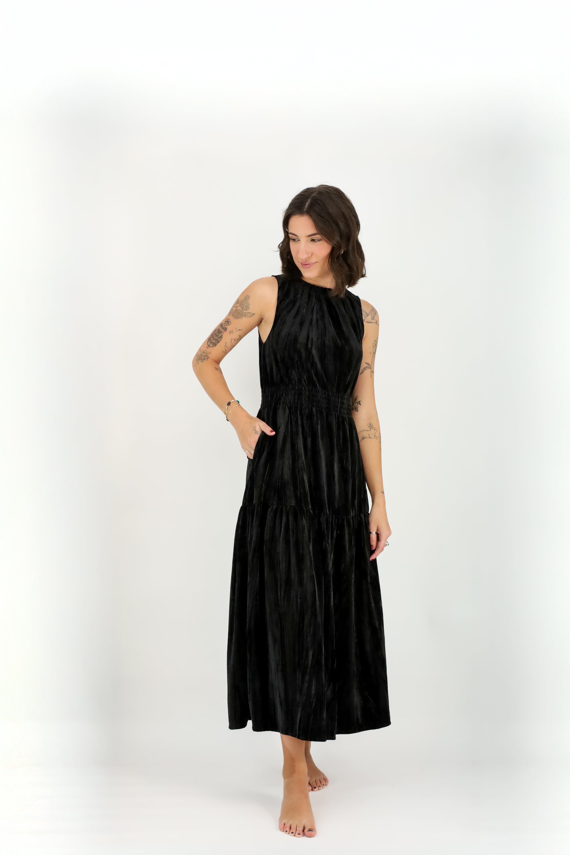 Sable Midi Dress-Dresses-Vixen Collection, Day Spa and Women's Boutique Located in Seattle, Washington