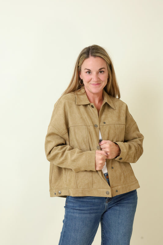 Sadie Suede Jacket-Jackets-Vixen Collection, Day Spa and Women's Boutique Located in Seattle, Washington
