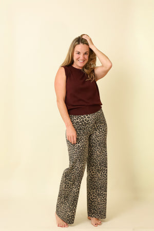 Wild & Wide Leopard Pants-Pants-Vixen Collection, Day Spa and Women's Boutique Located in Seattle, Washington