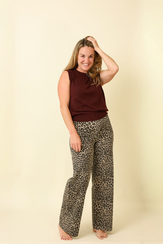 Wild & Wide Leopard Pants-Pants-Vixen Collection, Day Spa and Women's Boutique Located in Seattle, Washington