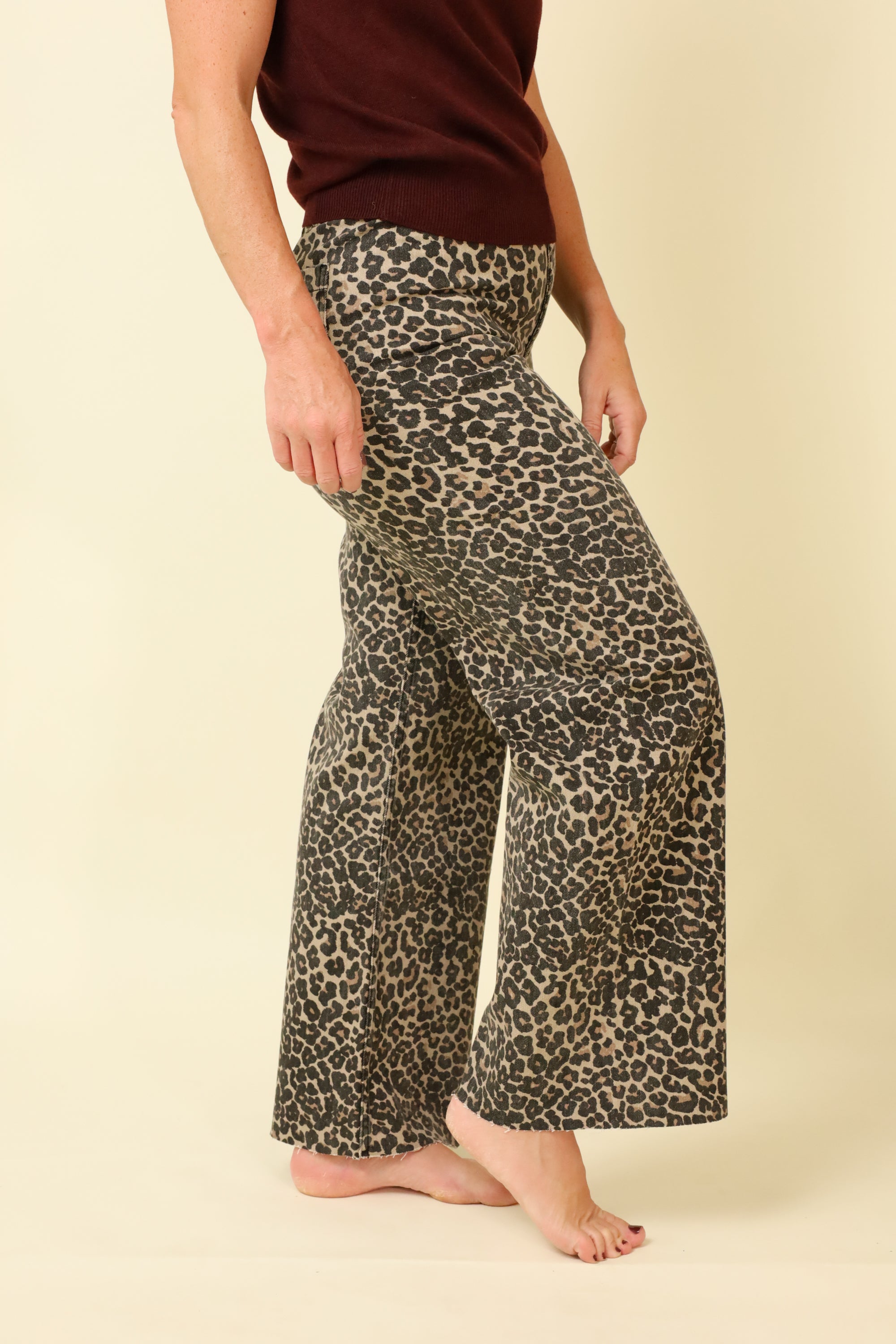 Wild & Wide Leopard Pants-Pants-Vixen Collection, Day Spa and Women's Boutique Located in Seattle, Washington
