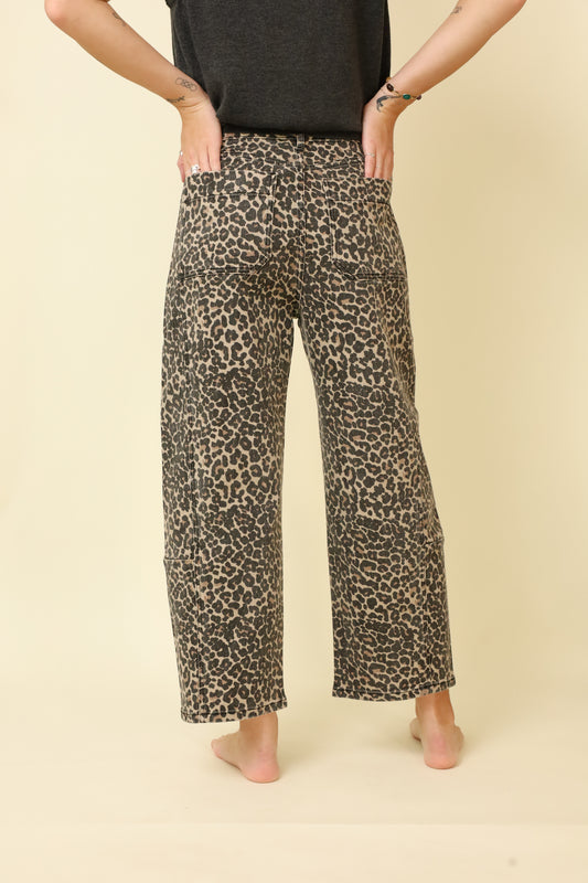 Animal Instinct Barrel Pants-Pants-Vixen Collection, Day Spa and Women's Boutique Located in Seattle, Washington