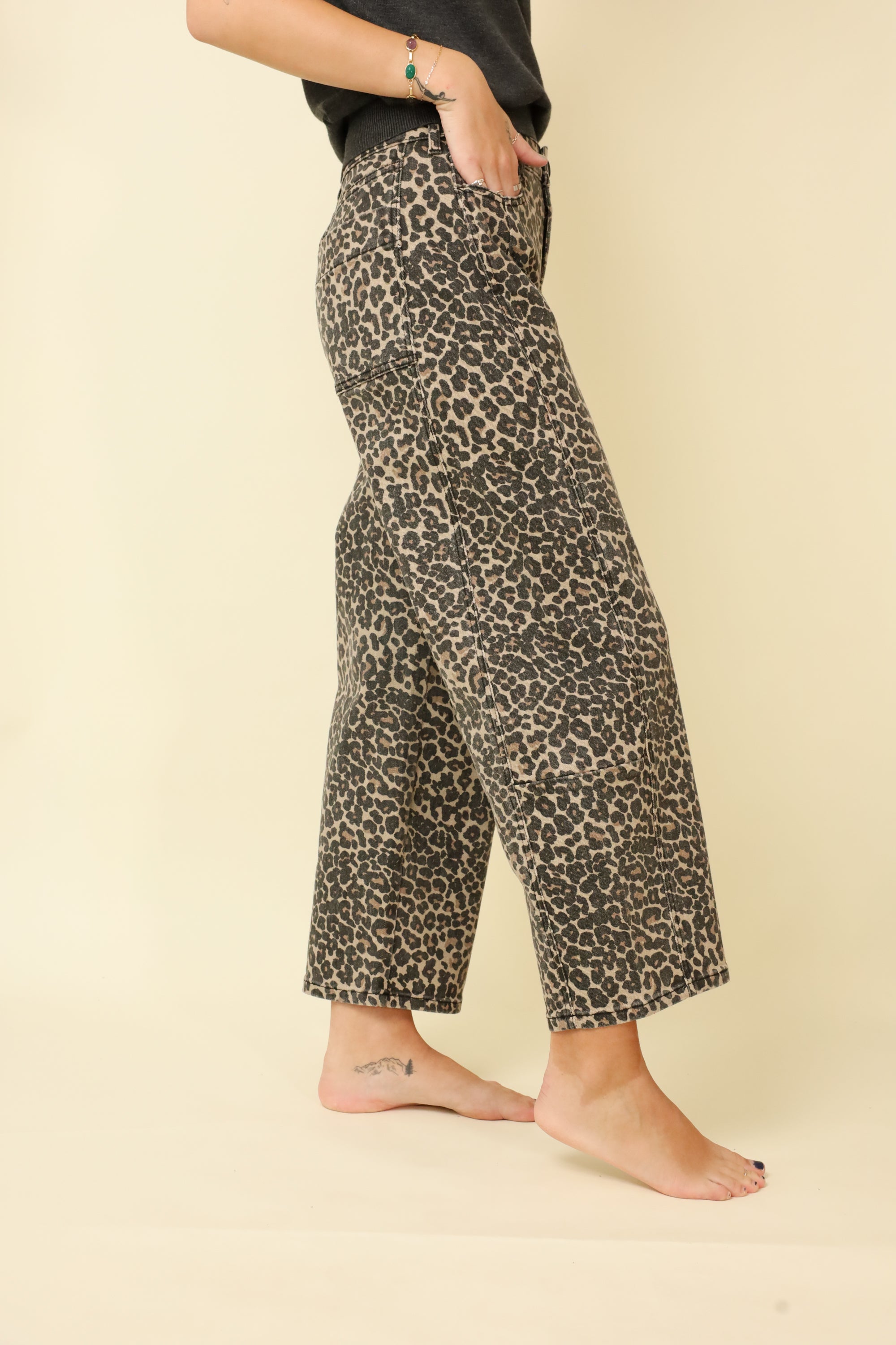 Animal Instinct Barrel Pants-Pants-Vixen Collection, Day Spa and Women's Boutique Located in Seattle, Washington