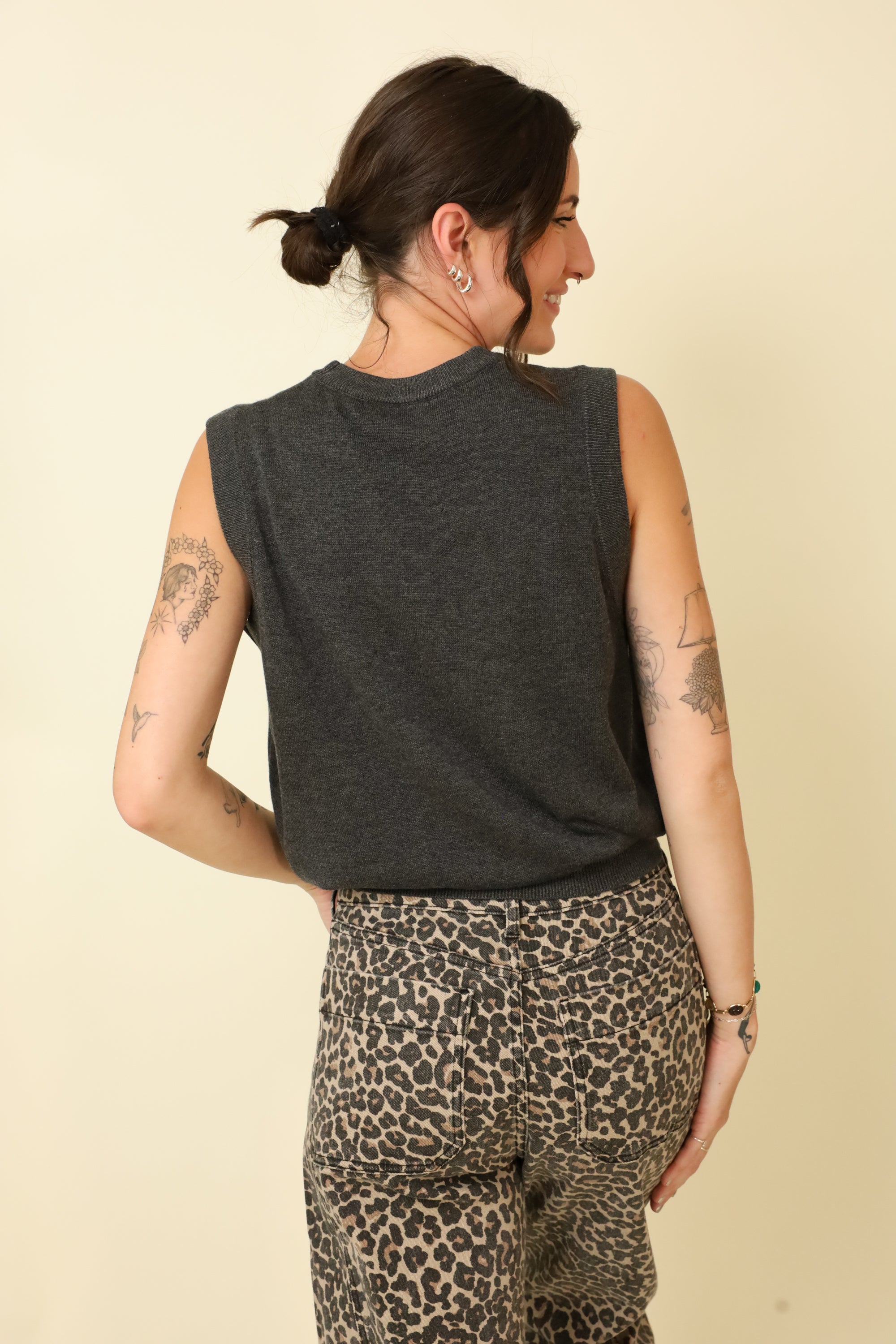 Stone & Merlot Vest-Sweaters-Vixen Collection, Day Spa and Women's Boutique Located in Seattle, Washington