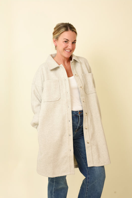 Cozy Campfire Shacket-Shackets-Vixen Collection, Day Spa and Women's Boutique Located in Seattle, Washington