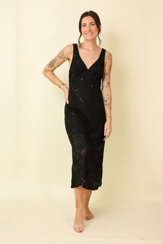 Midnight Hour Midi Dress-Dresses-Vixen Collection, Day Spa and Women's Boutique Located in Seattle, Washington