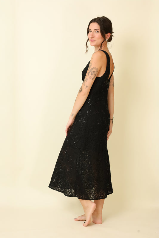 Midnight Hour Midi Dress-Dresses-Vixen Collection, Day Spa and Women's Boutique Located in Seattle, Washington
