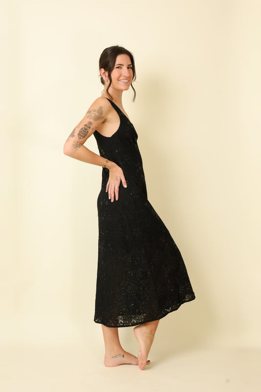 Midnight Hour Midi Dress-Dresses-Vixen Collection, Day Spa and Women's Boutique Located in Seattle, Washington