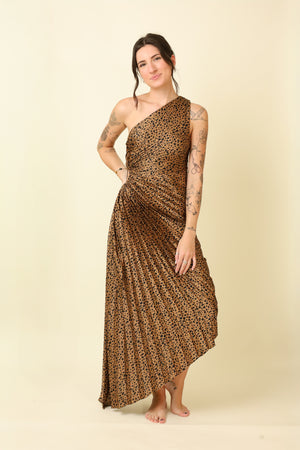 Sahara Nights Pleated Maxi Dress-Dresses-Vixen Collection, Day Spa and Women's Boutique Located in Seattle, Washington