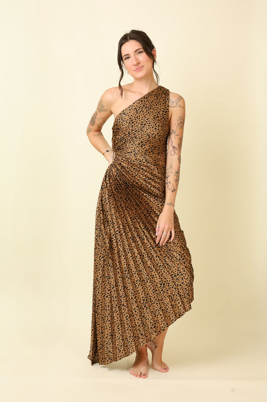 Sahara Nights Pleated Maxi Dress-Dresses-Vixen Collection, Day Spa and Women's Boutique Located in Seattle, Washington