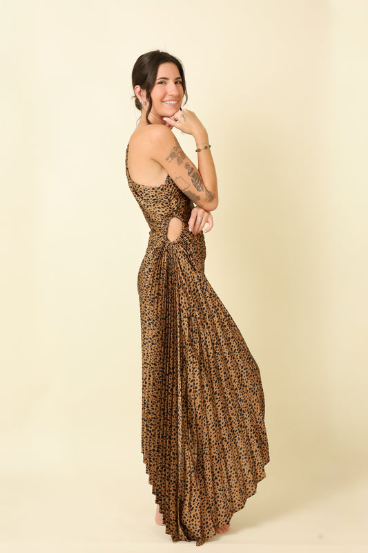 Sahara Nights Pleated Maxi Dress-Dresses-Vixen Collection, Day Spa and Women's Boutique Located in Seattle, Washington