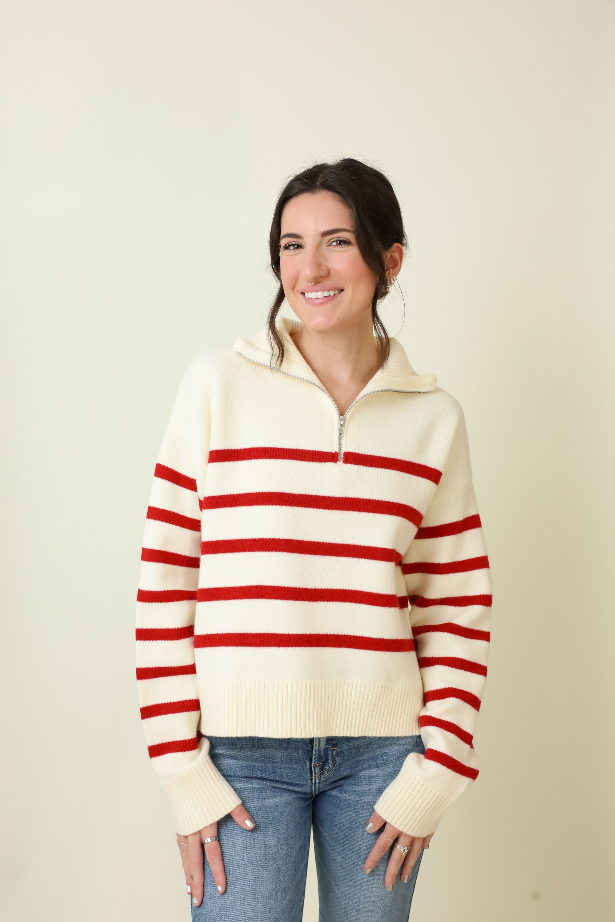 Column Zip Sweater-Sweaters-Vixen Collection, Day Spa and Women's Boutique Located in Seattle, Washington
