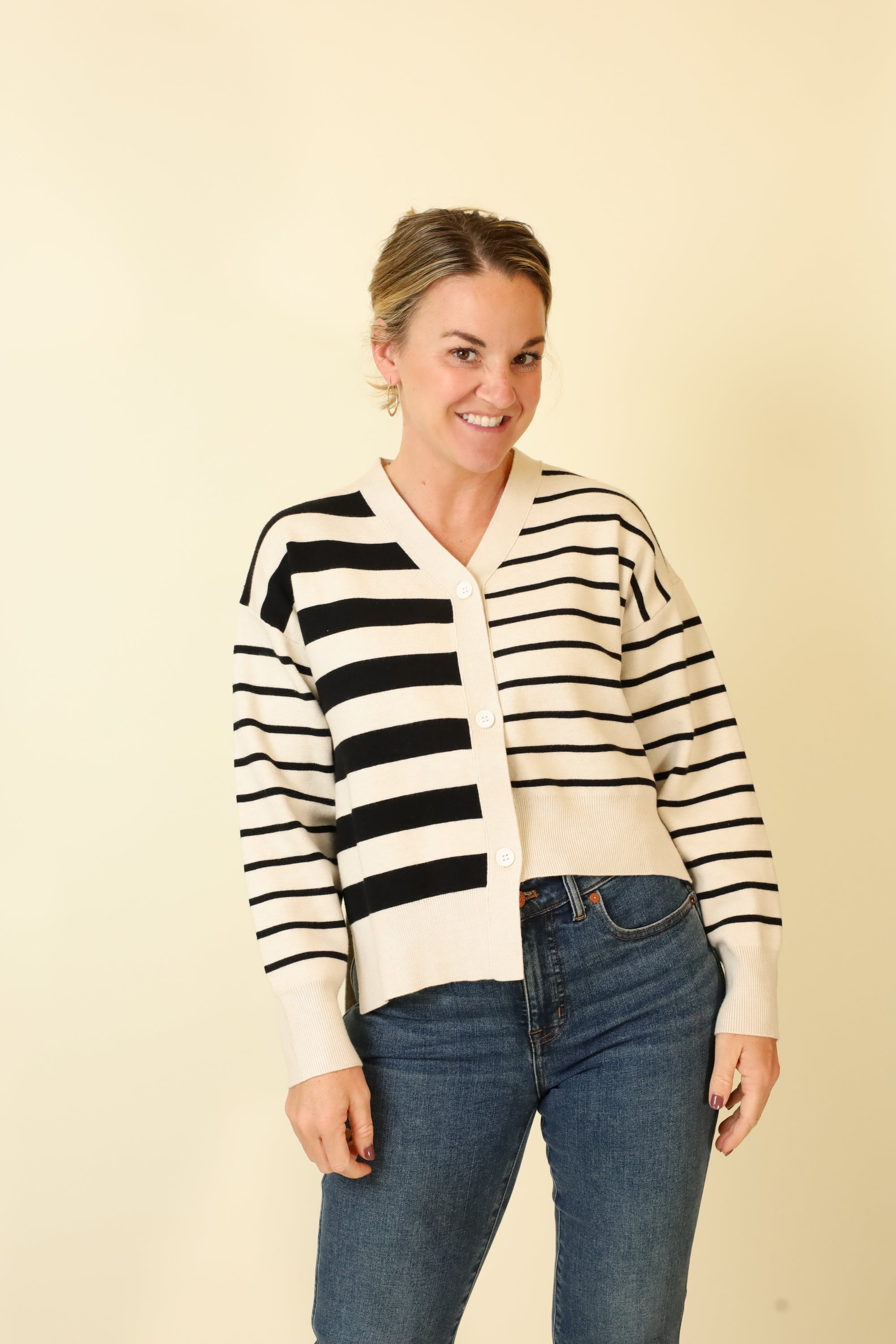 Ivory Eclipse Cardigan-Sweaters-Vixen Collection, Day Spa and Women's Boutique Located in Seattle, Washington