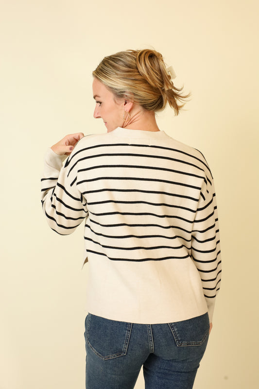 Ivory Eclipse Cardigan-Sweaters-Vixen Collection, Day Spa and Women's Boutique Located in Seattle, Washington