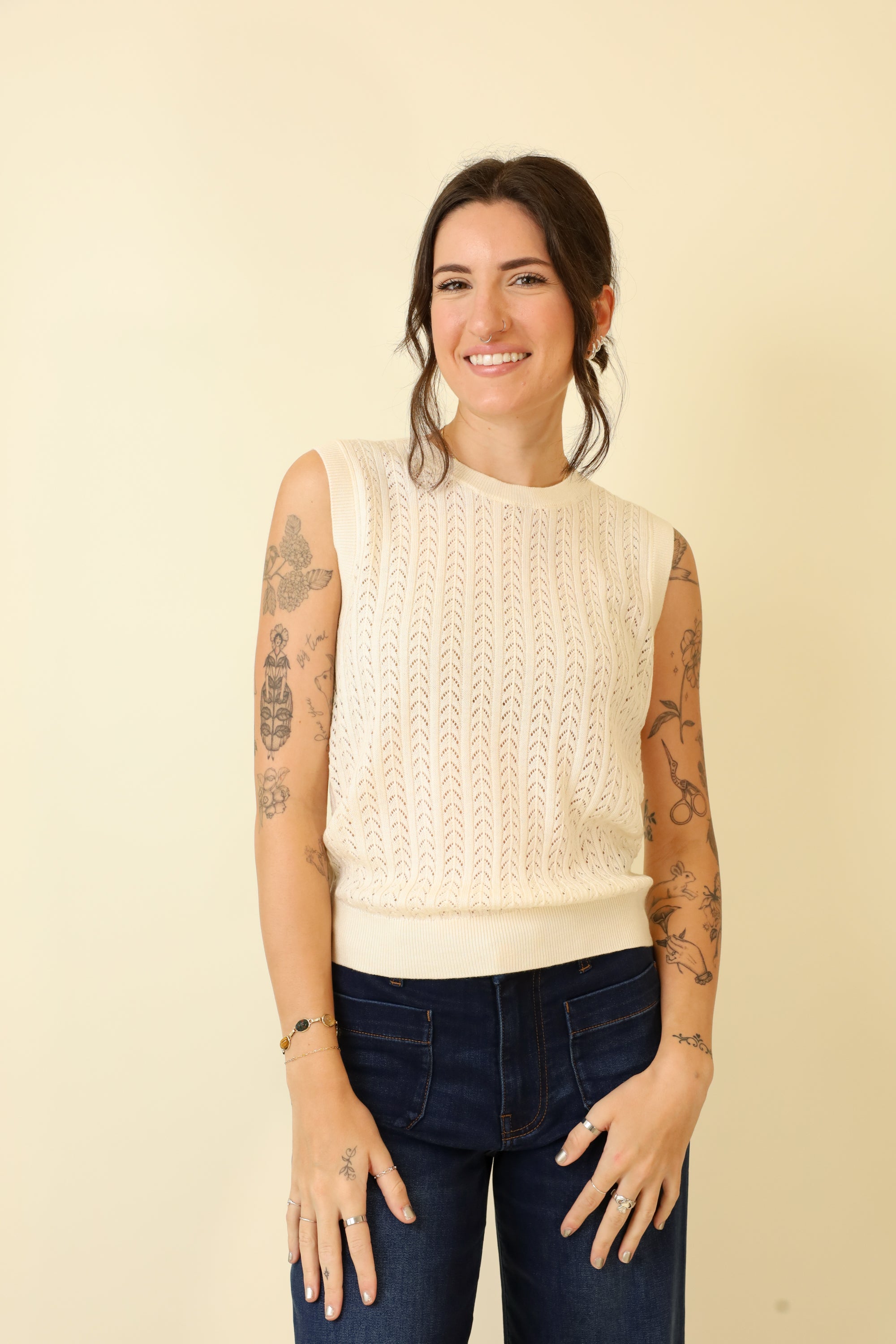 Lattice Luxe Vest-Sweaters-Vixen Collection, Day Spa and Women's Boutique Located in Seattle, Washington