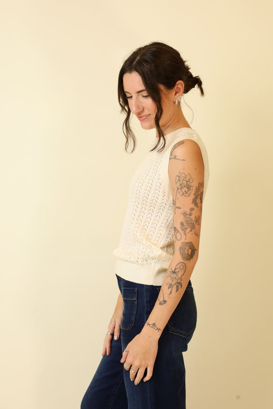 Lattice Luxe Vest-Sweaters-Vixen Collection, Day Spa and Women's Boutique Located in Seattle, Washington