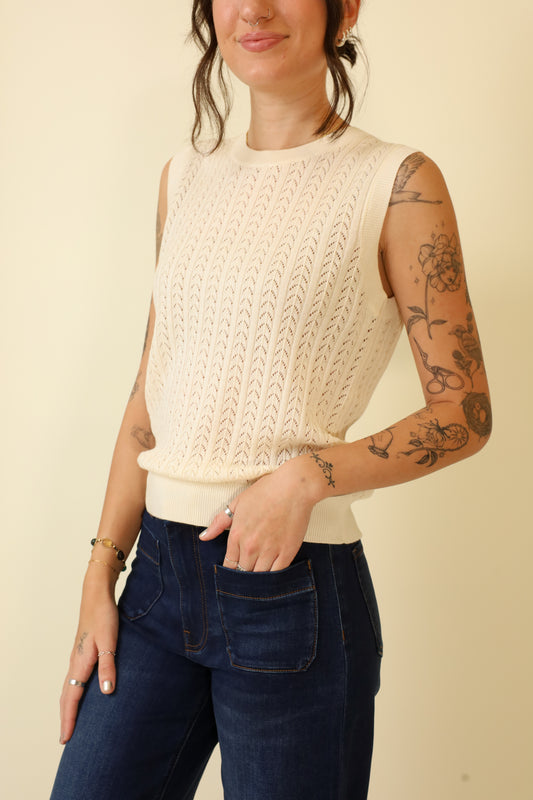 Lattice Luxe Vest-Sweaters-Vixen Collection, Day Spa and Women's Boutique Located in Seattle, Washington