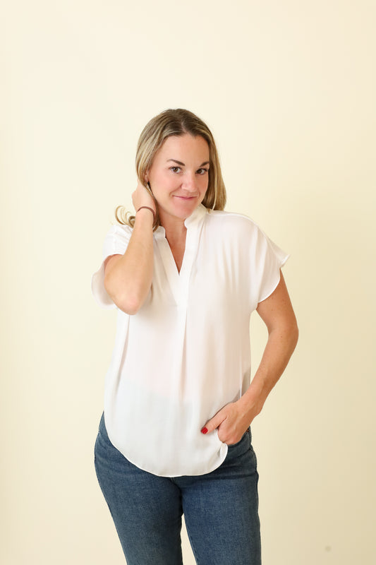 Mindy Top Naturals-Short Sleeves-Vixen Collection, Day Spa and Women's Boutique Located in Seattle, Washington