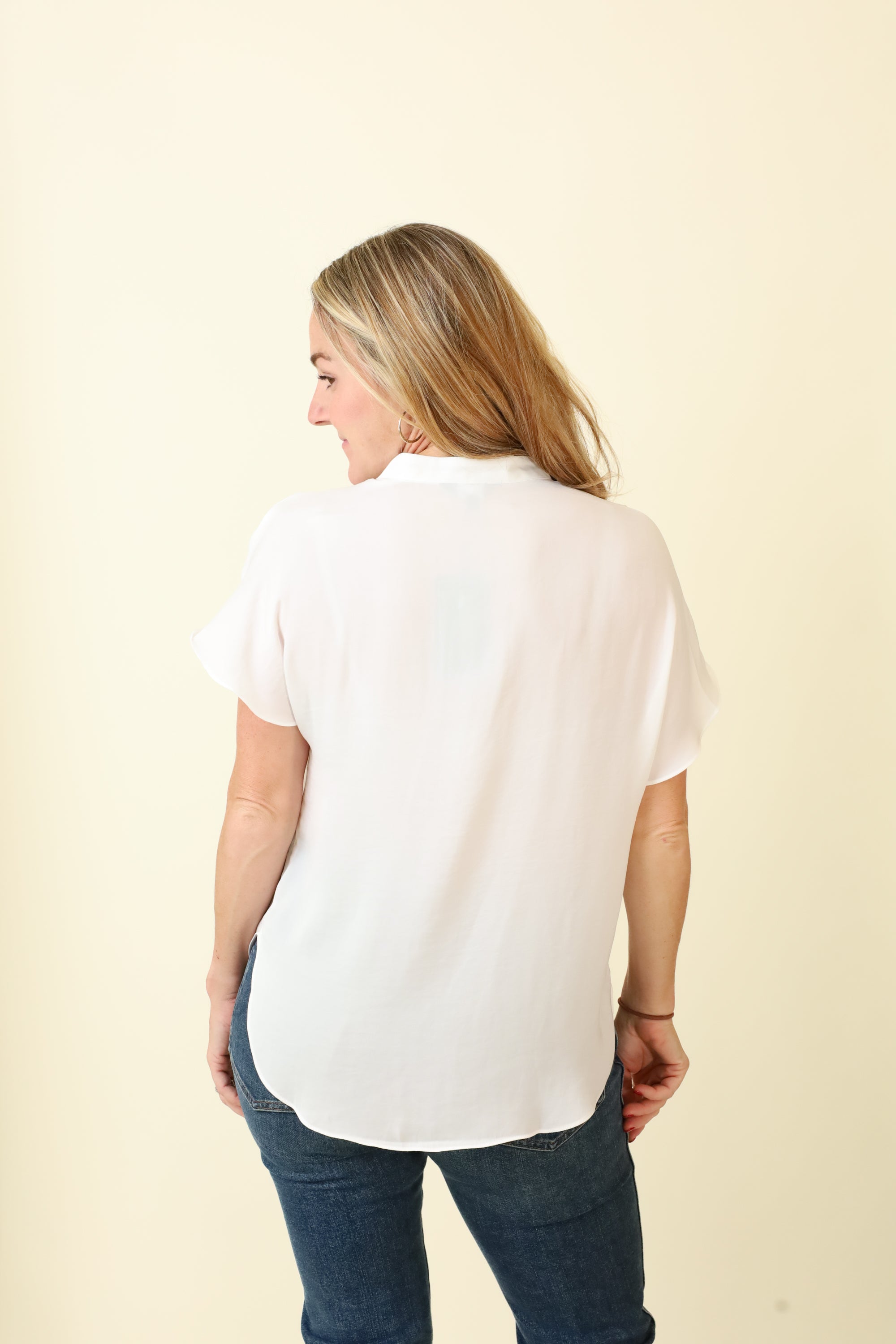 Mindy Top Naturals-Short Sleeves-Vixen Collection, Day Spa and Women's Boutique Located in Seattle, Washington