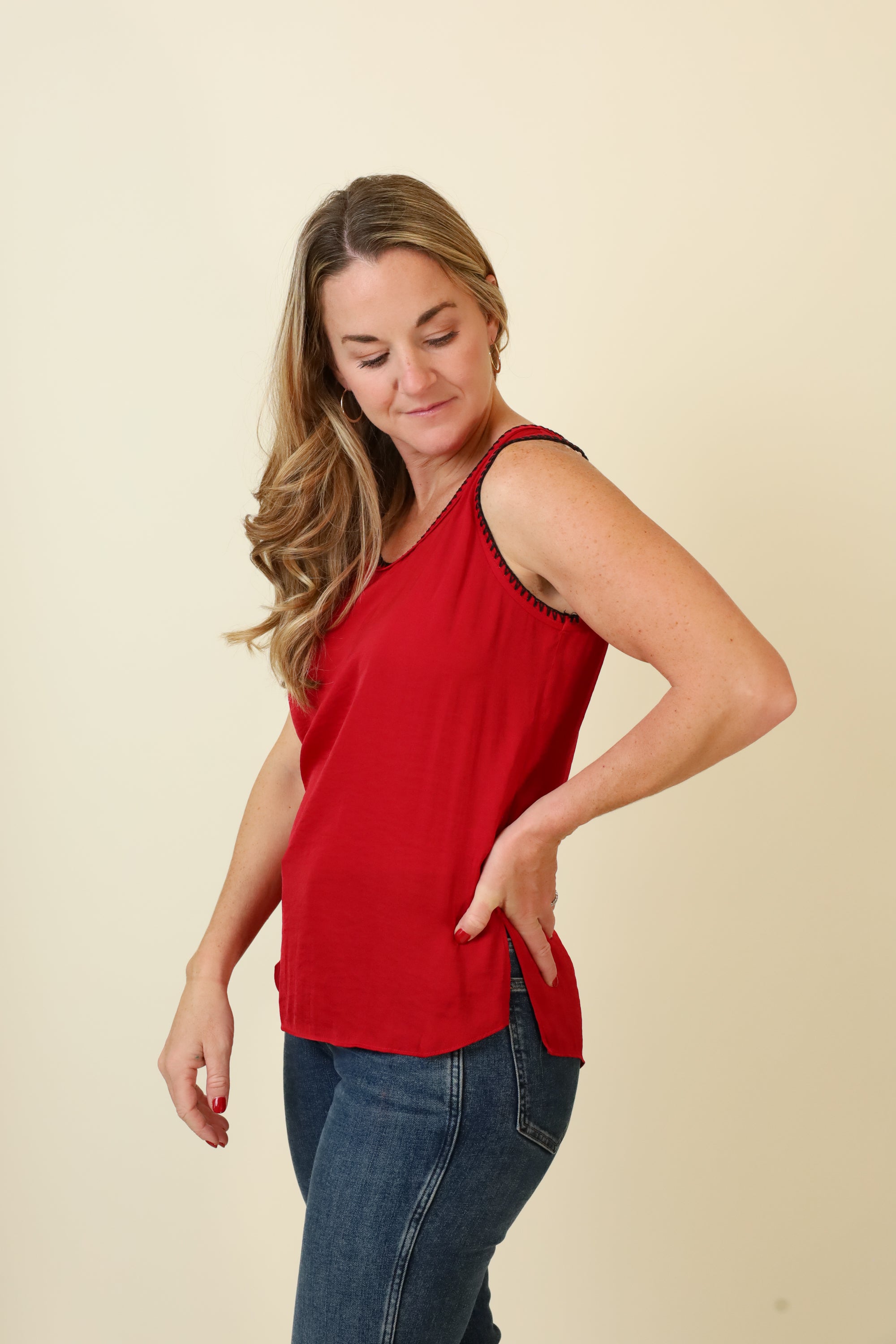 Sloane Flowy Tank-Tank Tops-Vixen Collection, Day Spa and Women's Boutique Located in Seattle, Washington