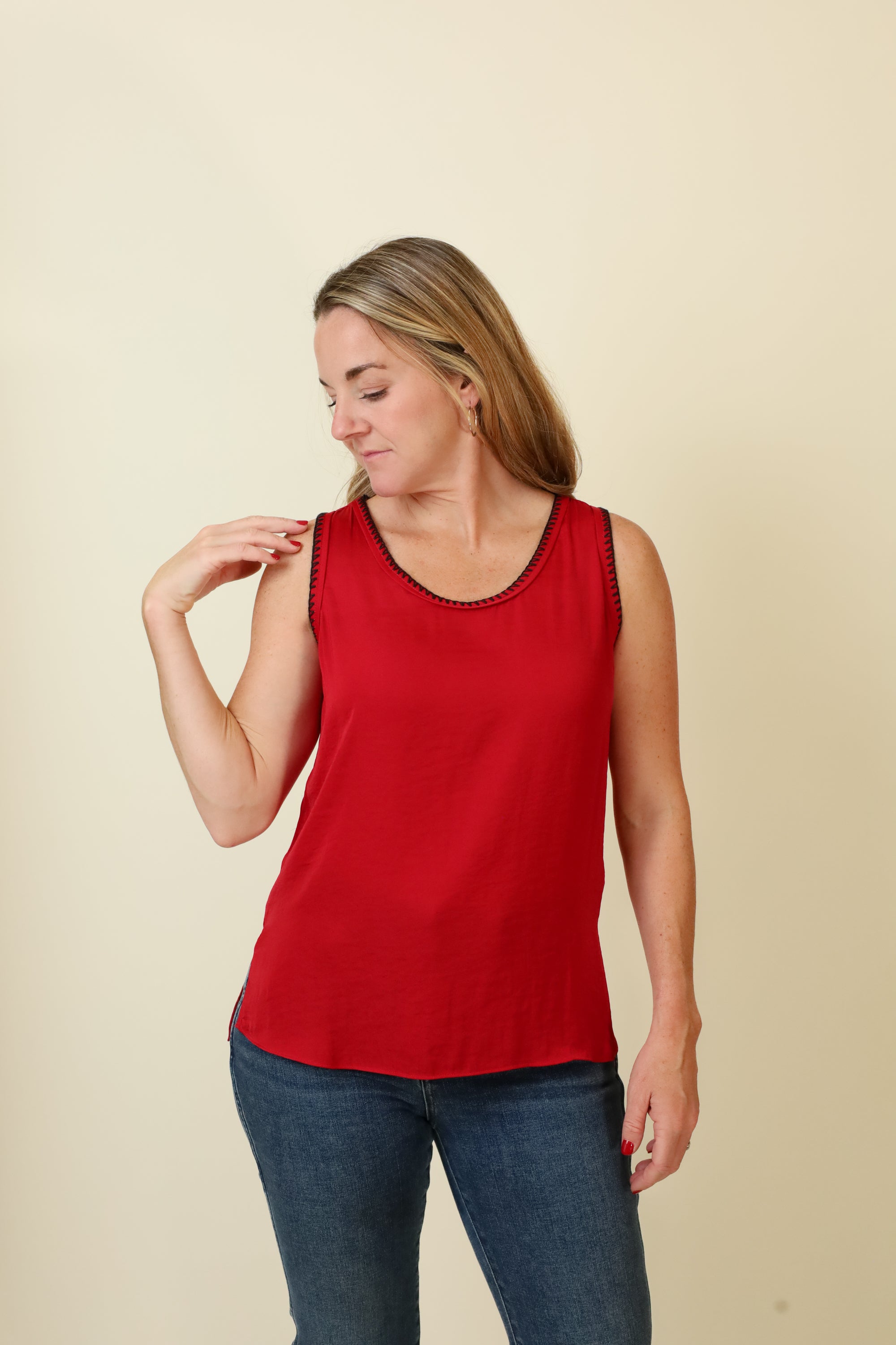 Sloane Flowy Tank-Tank Tops-Vixen Collection, Day Spa and Women's Boutique Located in Seattle, Washington