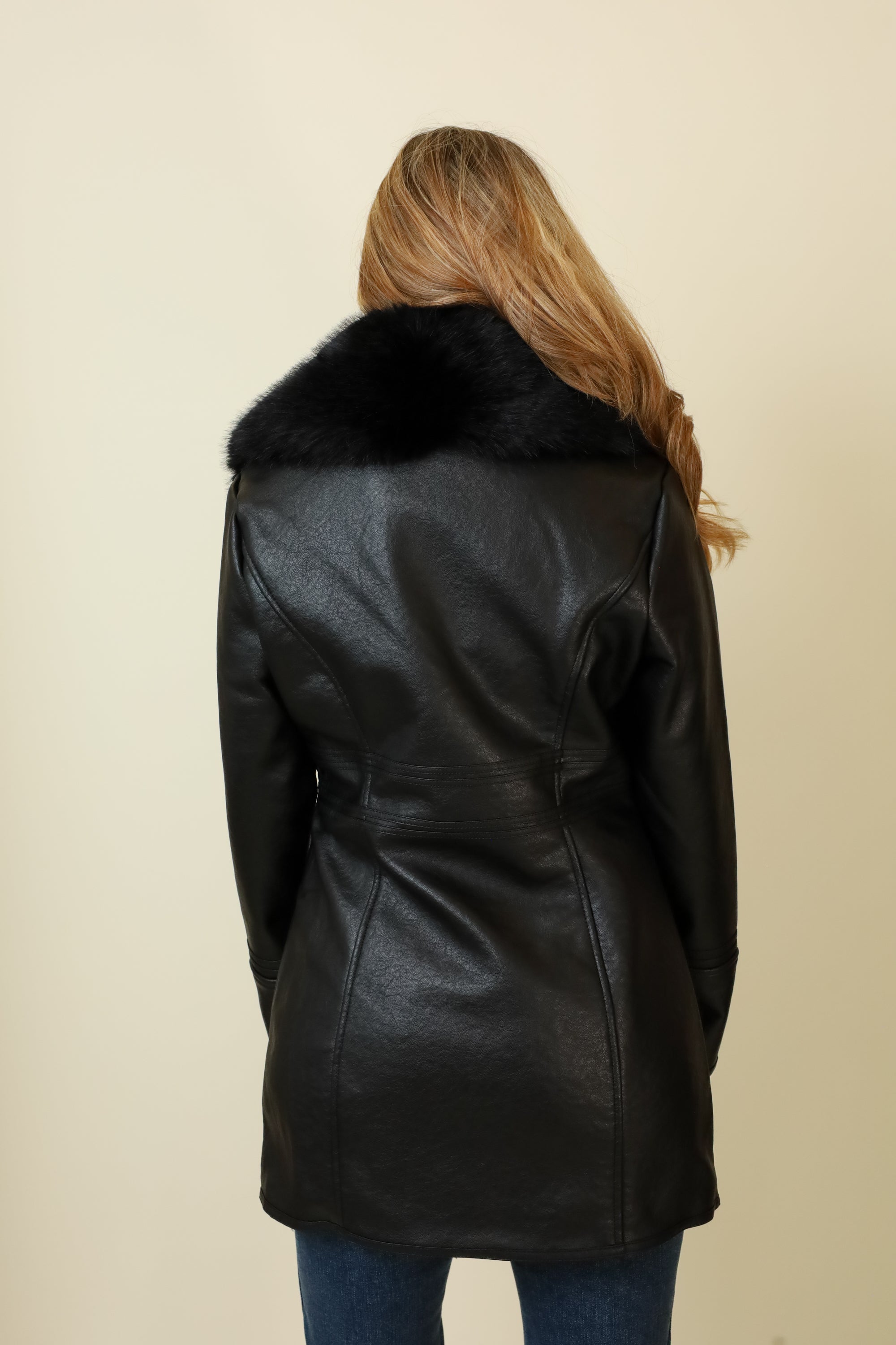 Feyra Faux Leather Coat-Outerwear-Vixen Collection, Day Spa and Women's Boutique Located in Seattle, Washington