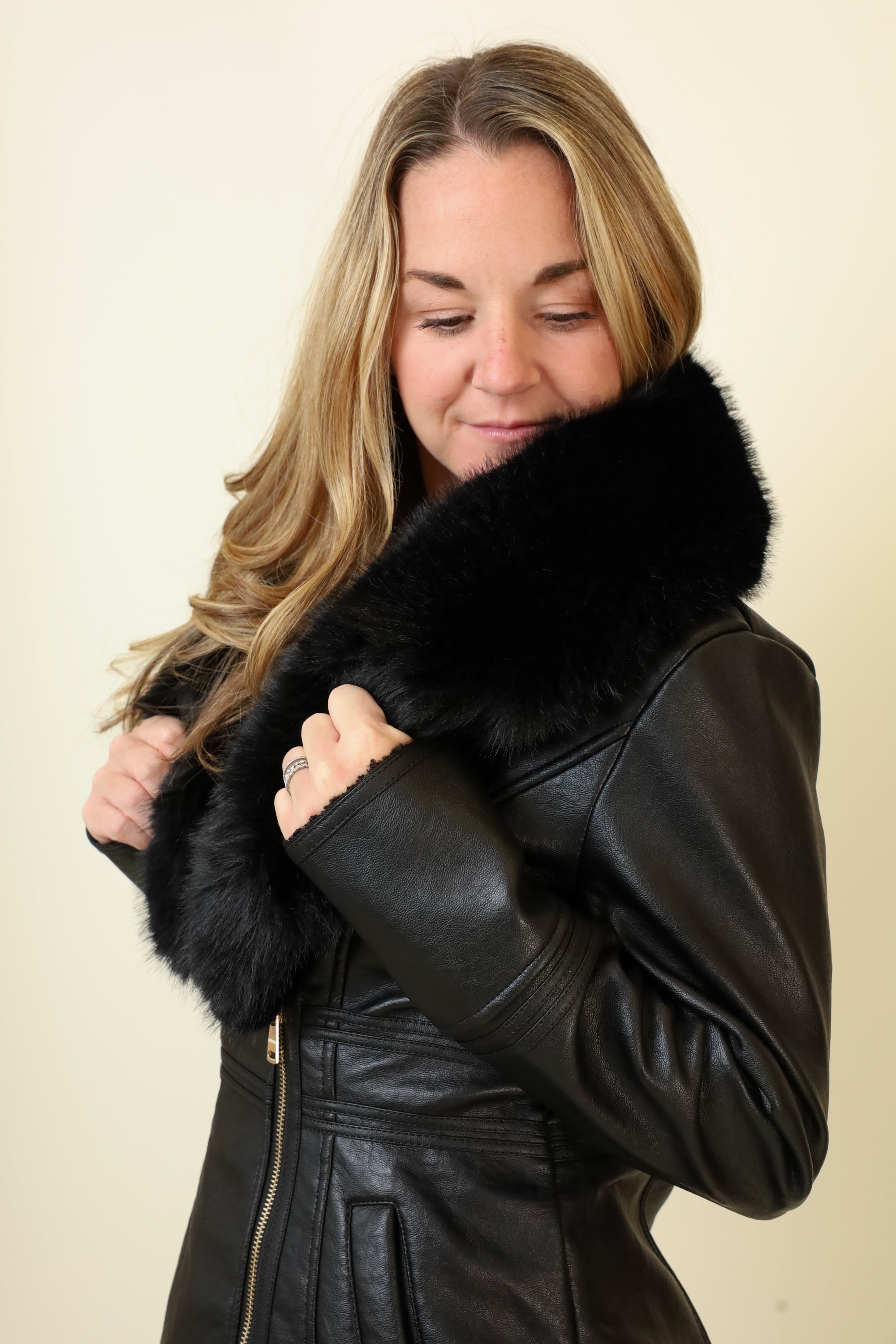 Feyra Faux Leather Coat-Outerwear-Vixen Collection, Day Spa and Women's Boutique Located in Seattle, Washington