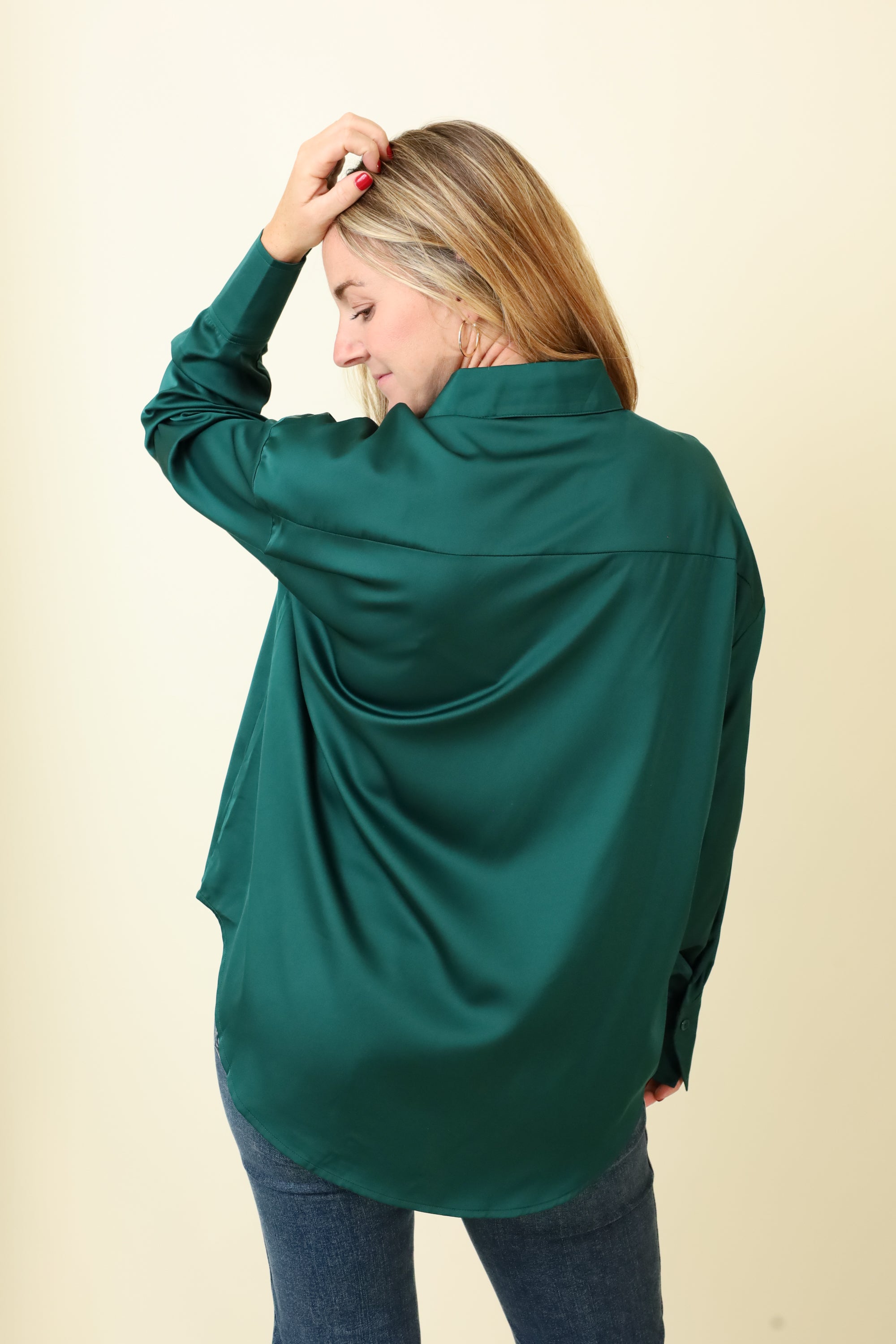 The Emerald Hour Blouse-Long Sleeves-Vixen Collection, Day Spa and Women's Boutique Located in Seattle, Washington
