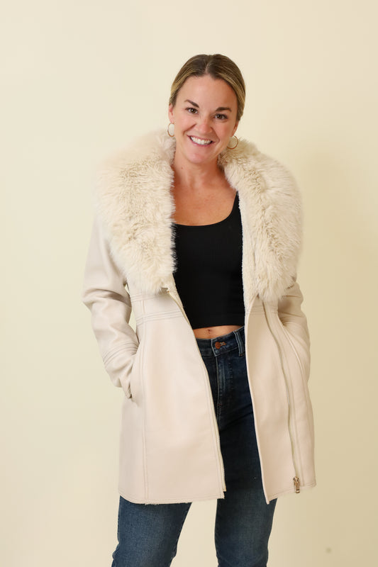 Feyra Faux Leather Coat-Outerwear-Vixen Collection, Day Spa and Women's Boutique Located in Seattle, Washington
