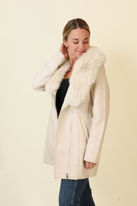 Feyra Faux Leather Coat-Outerwear-Vixen Collection, Day Spa and Women's Boutique Located in Seattle, Washington