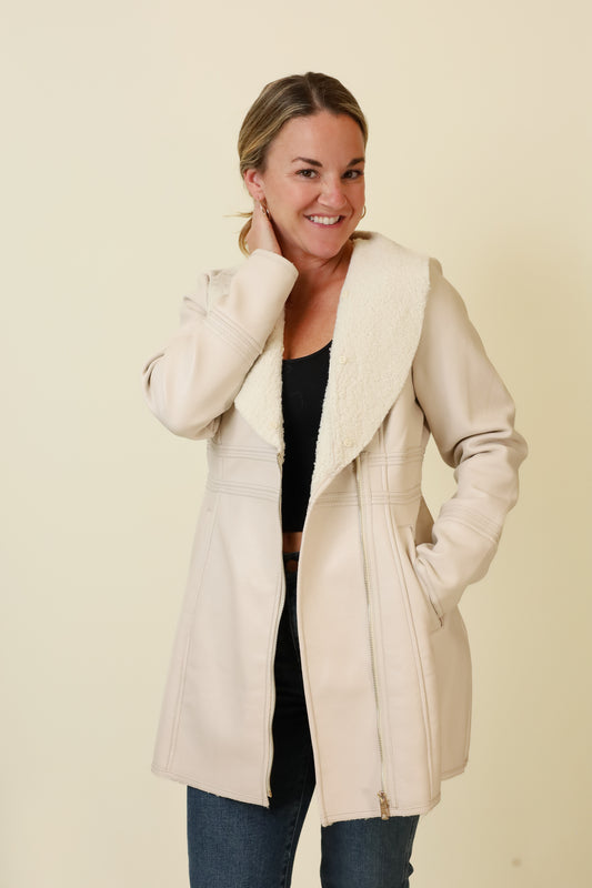 Feyra Faux Leather Coat-Outerwear-Vixen Collection, Day Spa and Women's Boutique Located in Seattle, Washington